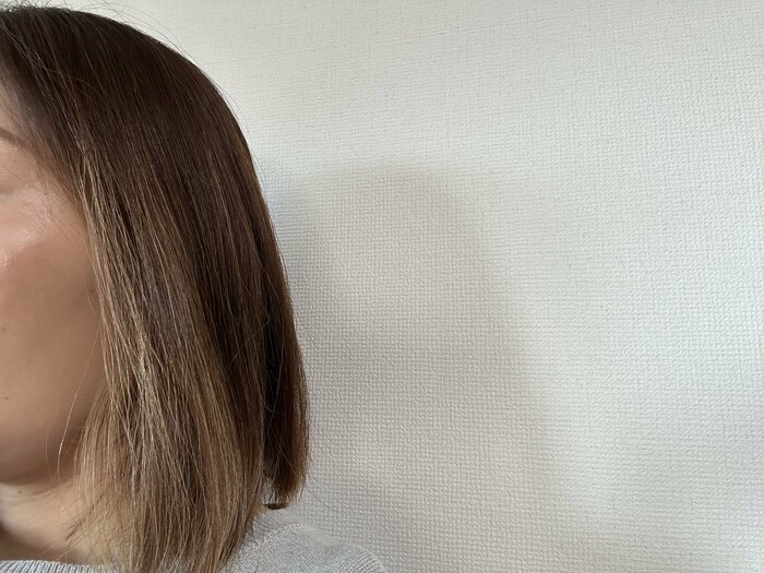 スタイリング剤を何もつけていない状態の髪