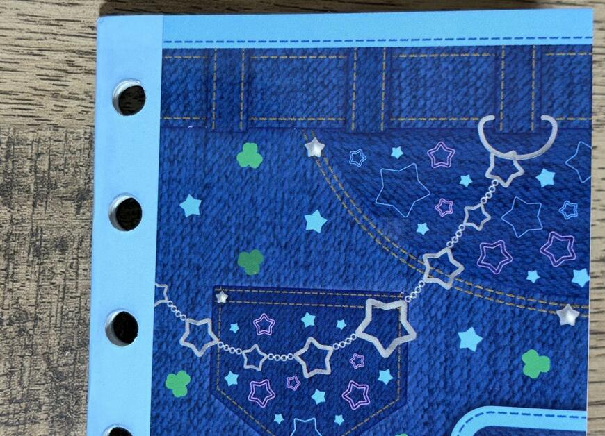 筆者撮影（セリア、B7サイズ対応シール帳 24ページ 12.3cm×8cm）