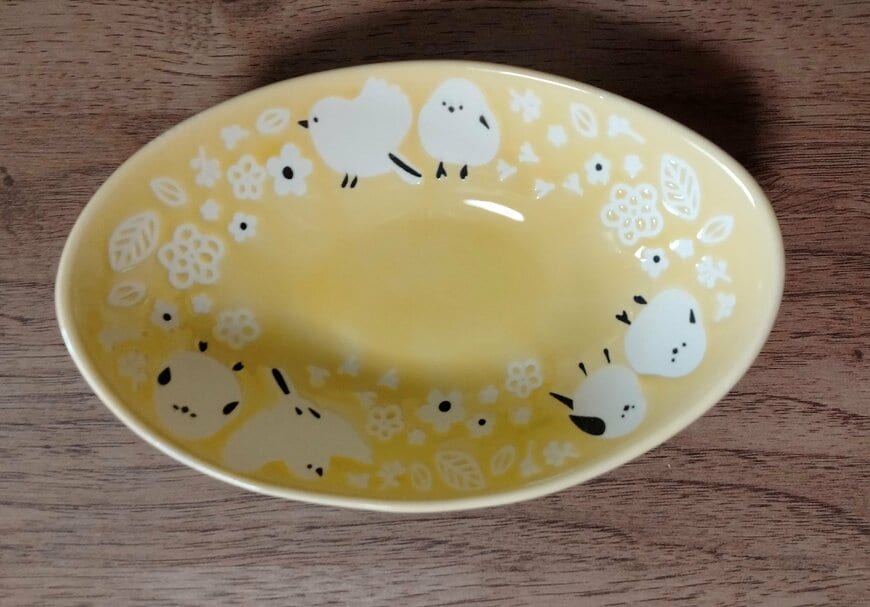 筆者撮影（セリア、オーバルボウル シマエナガ）