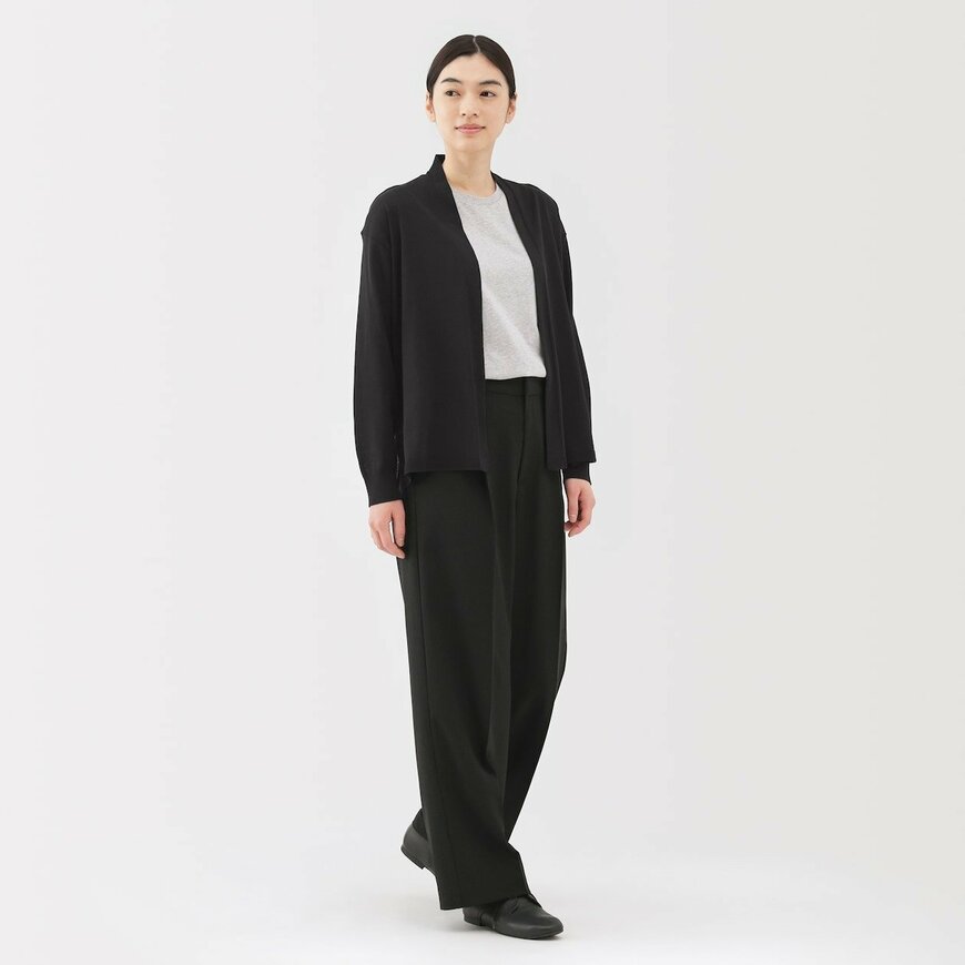 出所：無印良品公式　婦人　ＵＶカットライトニットストールカーディガン