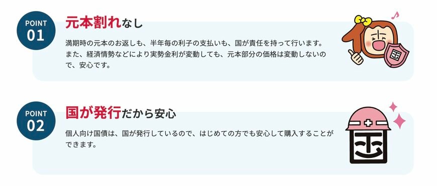 個人向け国債のメリット