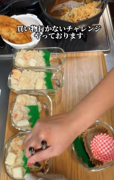 シーフードピラフ弁当を作ります