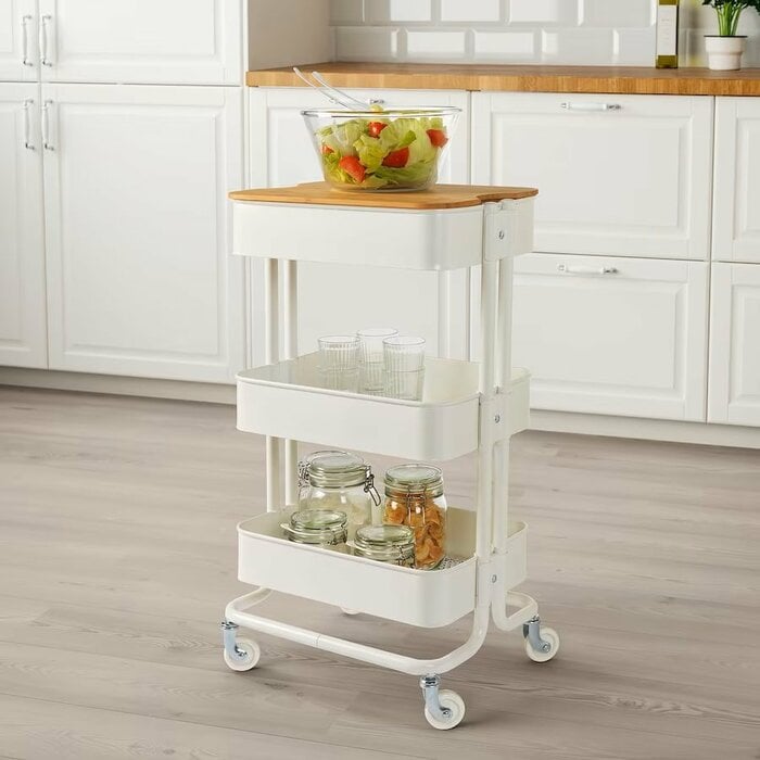 IKEAの収納ワゴン、ロースフルト使用例画像