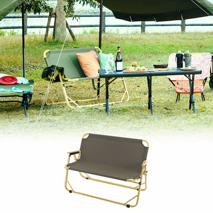 ワークマン公式　燃え広がりにくいダブルキャンピングベンチ