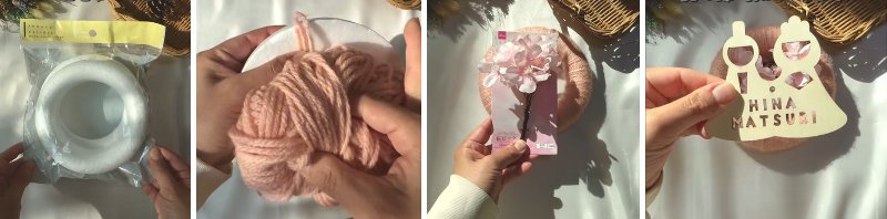【100均DIY】保育士ママがダイソーとセリアグッズで作る「桃の節句リース」が話題！完成度の高い仕上がりに「感動してしまいました」と反響
