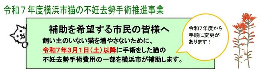 出所：横浜市「猫の不妊去勢手術推進事業」