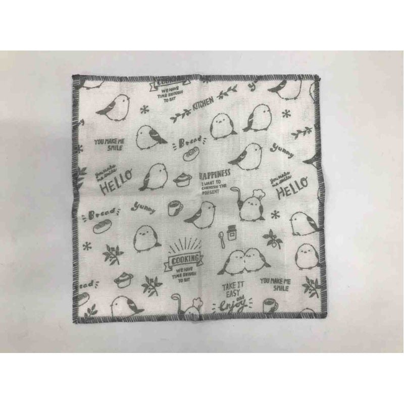 出所：キャンドゥ公式　かや織りふきん　シマエナガ