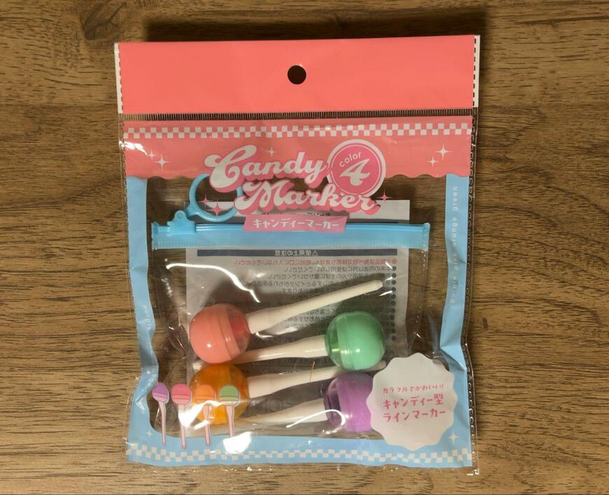 筆者撮影（キャンドゥ、キャンディーマーカー 4P）