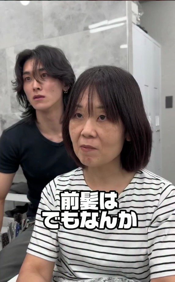 「前髪を切ってもらえなくて」気になって自分で整えていた女性が、片耳かけの丸みのあるショートに