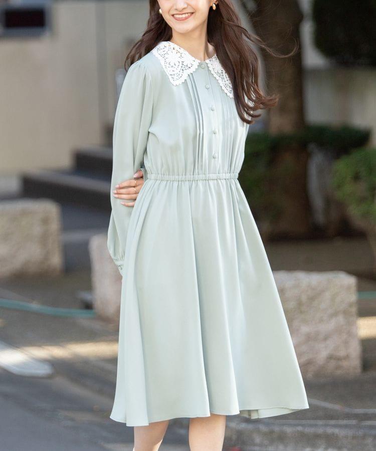 出所：ハニーズ公式通販　レース衿ワンピース