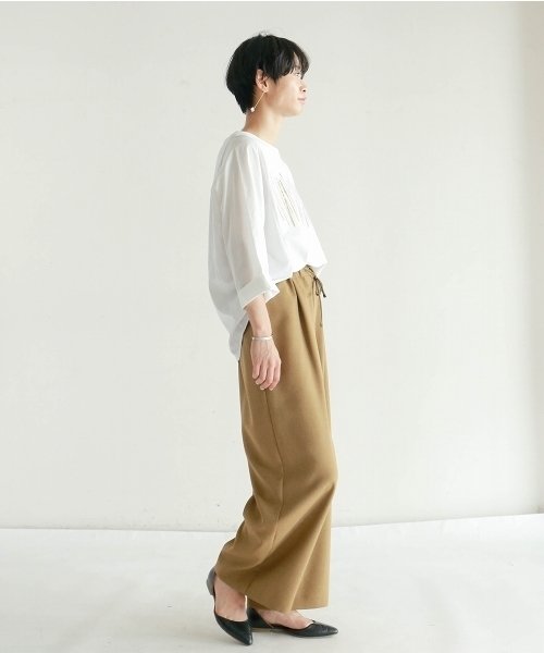 NOMBRE IMPAIR - ポリエステルトロ ワイドパンツ ¥14,040（税込）