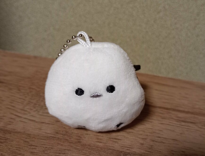 筆者撮影（セリア、マスコットキーホルダーふわふわシマエナガ）