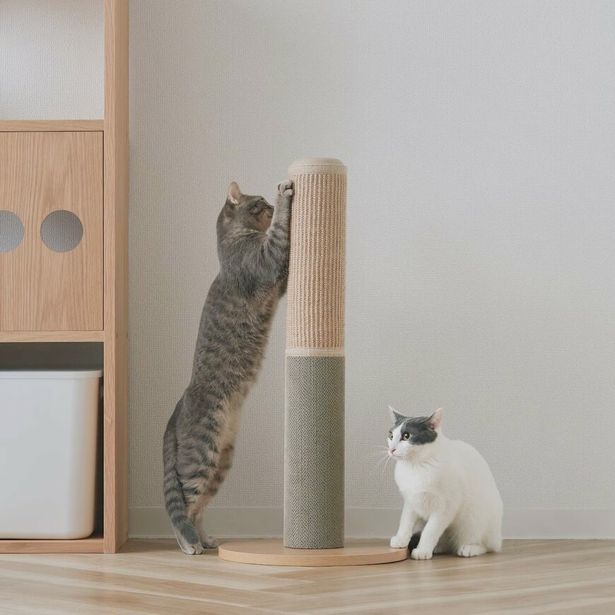 無印良品公式　ジュート麻・ダンボール　爪とぎポール