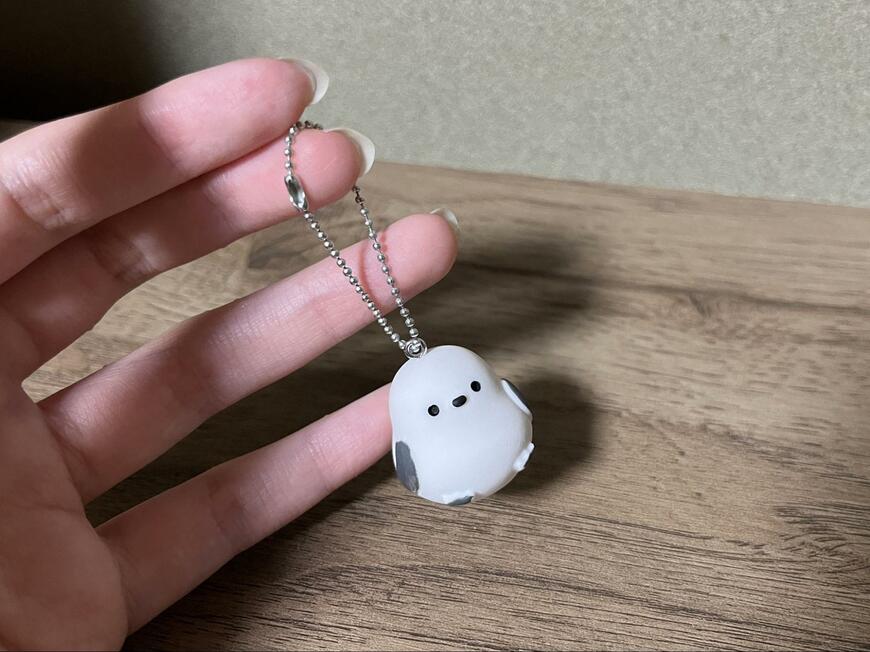 セリア、キーホルダー ぷっくりシマエナガ画像