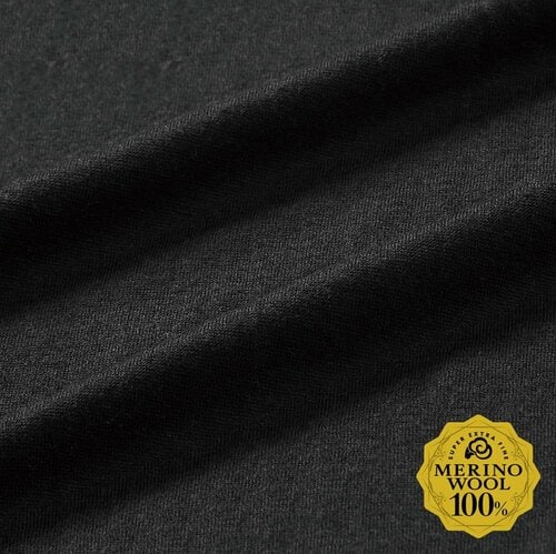 レディースメリノウール100長袖クルーネック