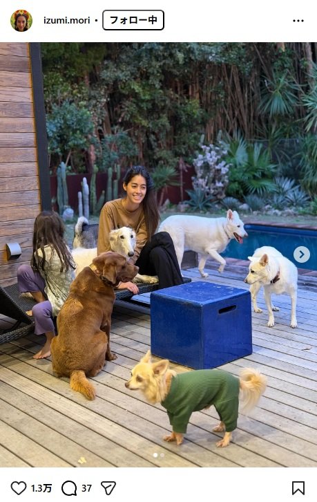 出所：森泉のInstagram（@izumi.mori）参照日：2025年11月10日