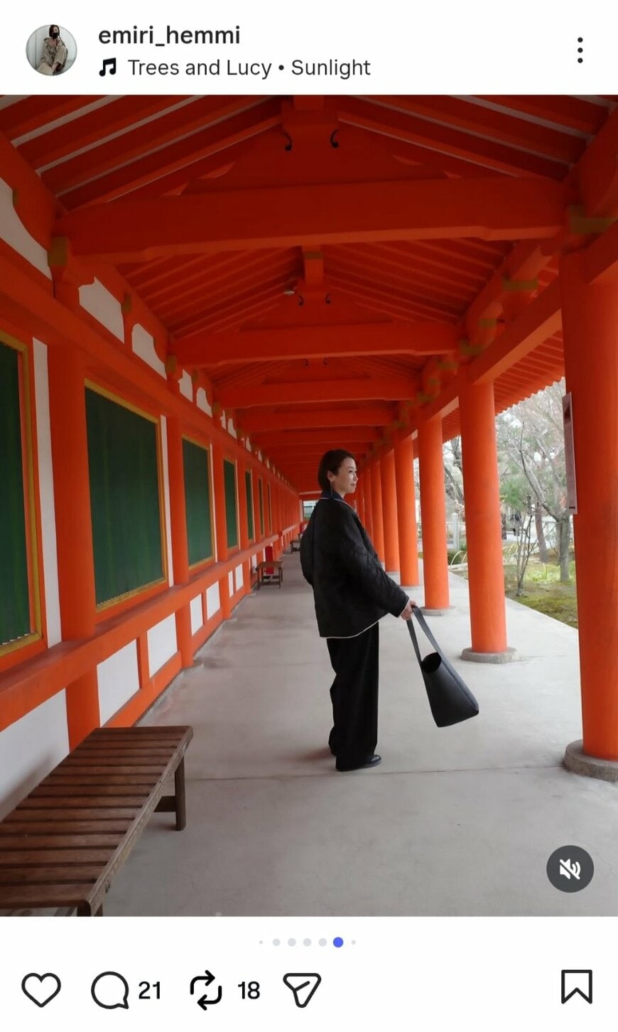 出所：辺見えみりのInstagram（＠emiri_hemmi）参照日：2026年3月4日