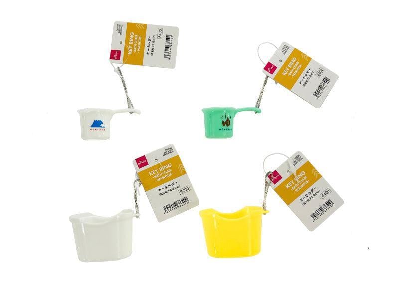 ダイソー、キーホルダー（風呂椅子と湯おけ）商品画像