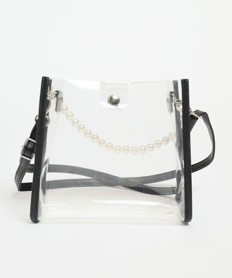 ハニーズ、パール付クリアバッグ画像