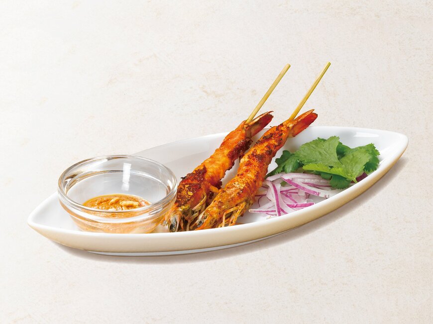 ロイヤルホストの新商品:海老のサテー(2本)