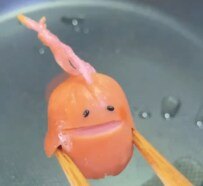 【モヒカンソーセー人】「のり弁をよく見ると…」おかずの間に潜む”モヒカン”が話題に