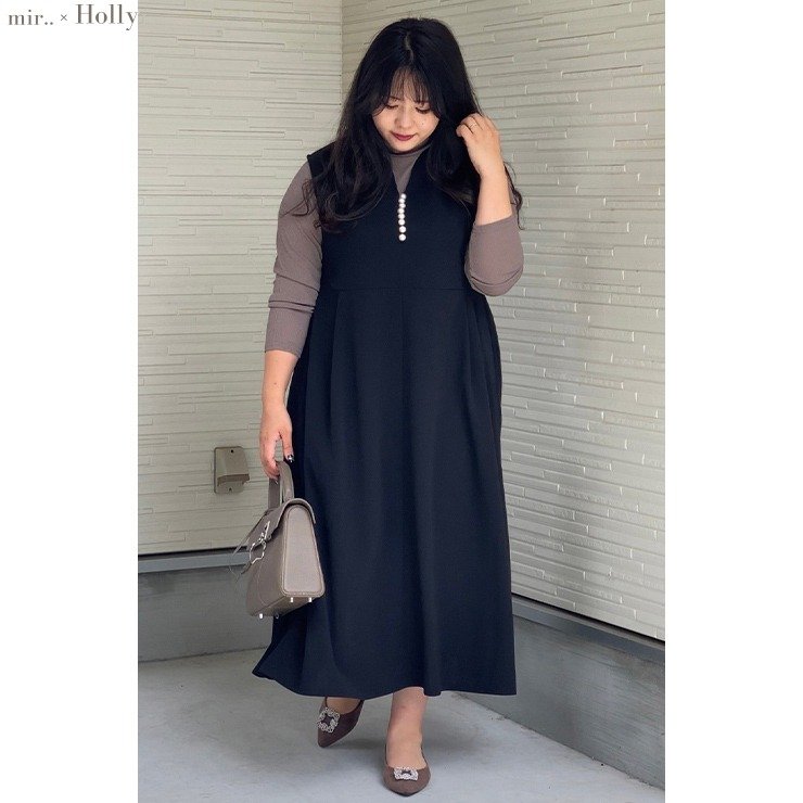 出所：しまむら 公式オンラインストア レディース　パール付きジャンパースカート（HOLLYS）