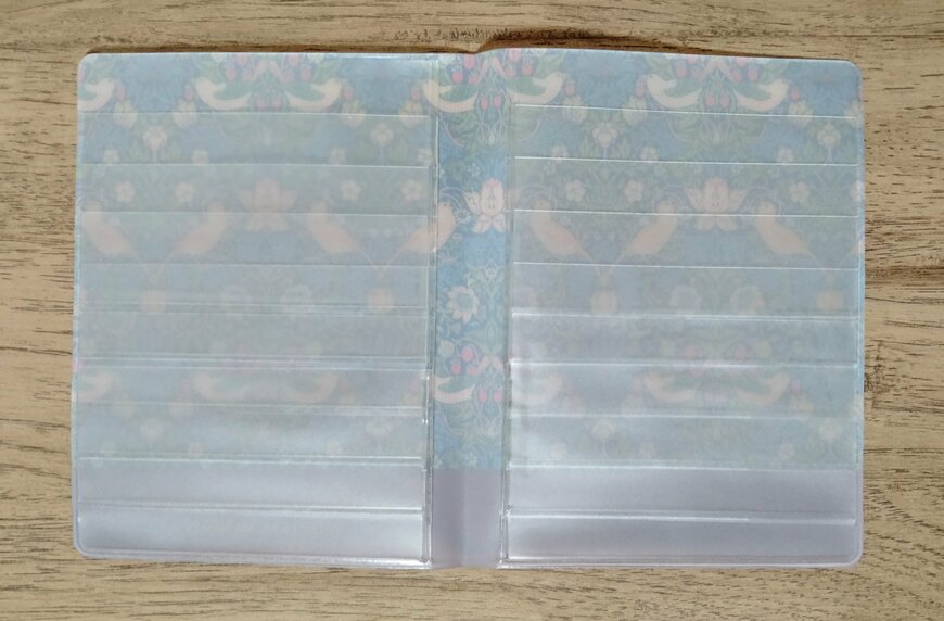 筆者撮影（セリア、カードケース ウィリアム・モリス）