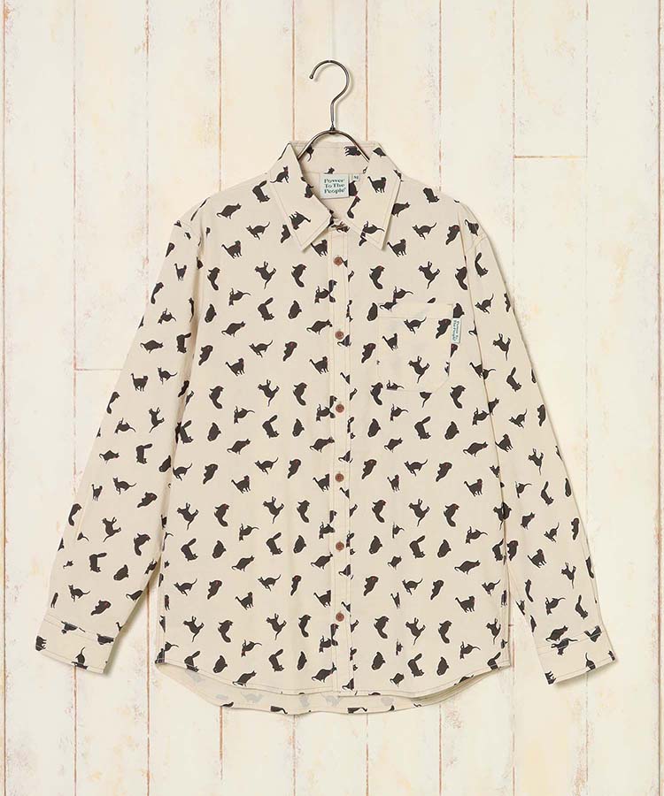 出所：ブルーブルーエ公式　総柄プリントシャツ