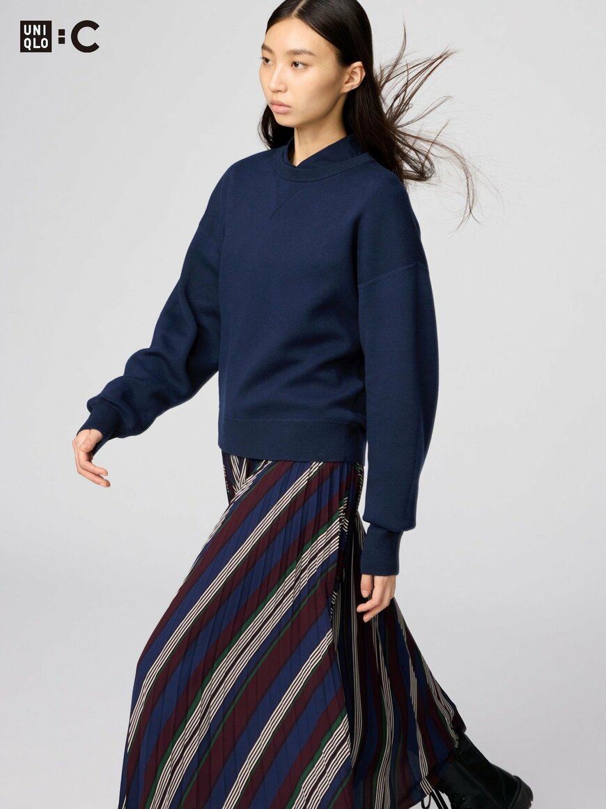 出所：ユニクロ公式　スムースコットンクルーネックセーター