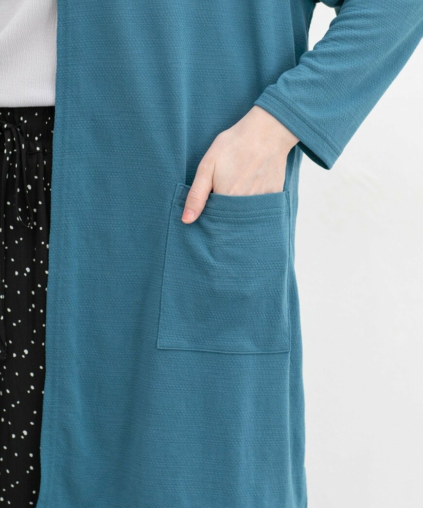 出所：ハニーズ公式　8分袖ロングトッパーカーデ