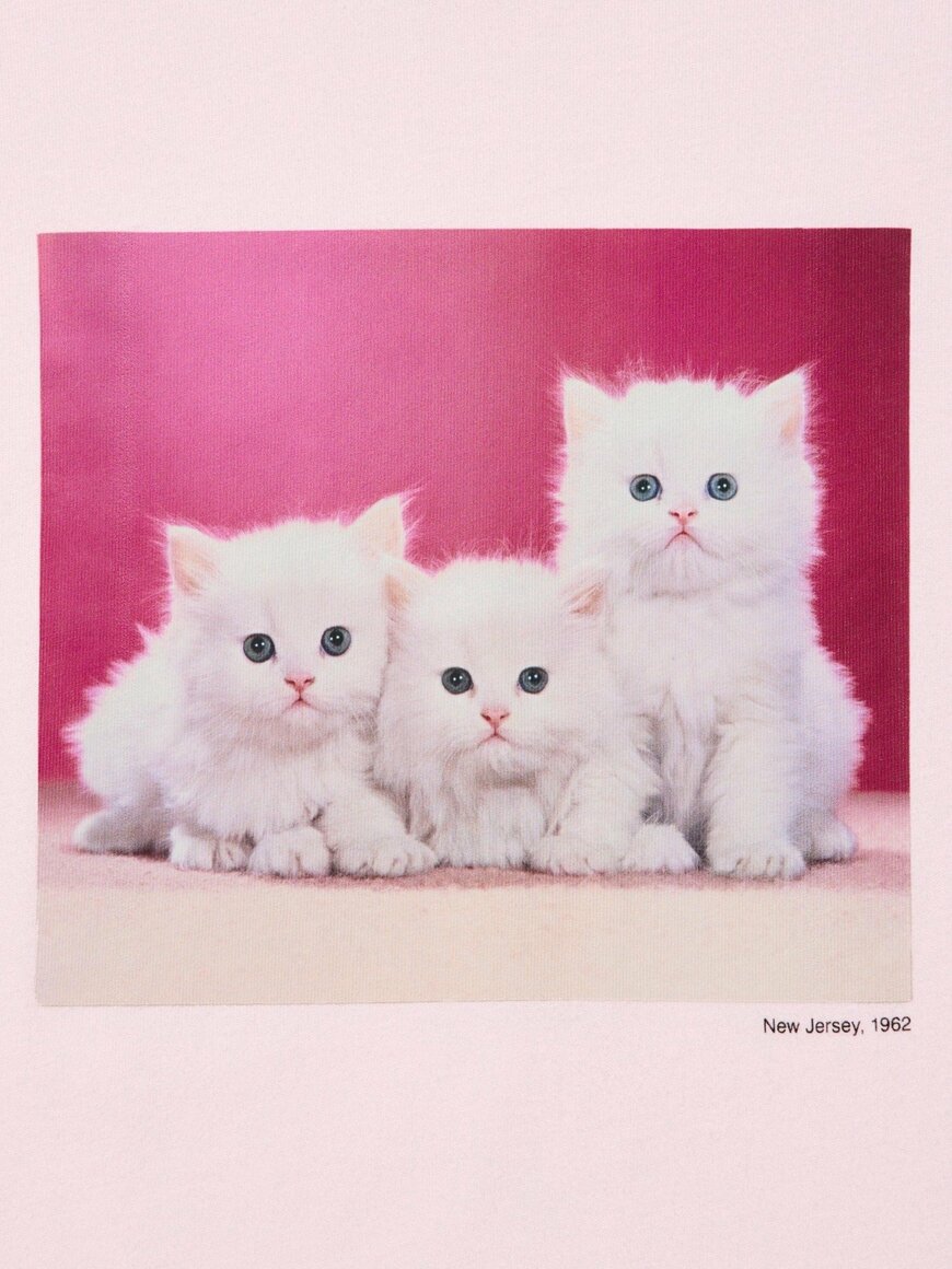 ユニクロ公式　キャット・フォトグラフ UT/リラックスフィット　10 PINK