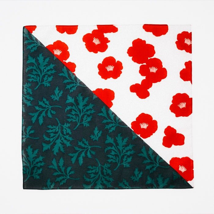 ダイソー公式　播州ハンカチ 雛芥子（ひなげし）