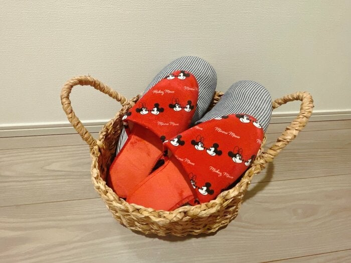 他のスリッパとまとめてカゴに収納してみた!