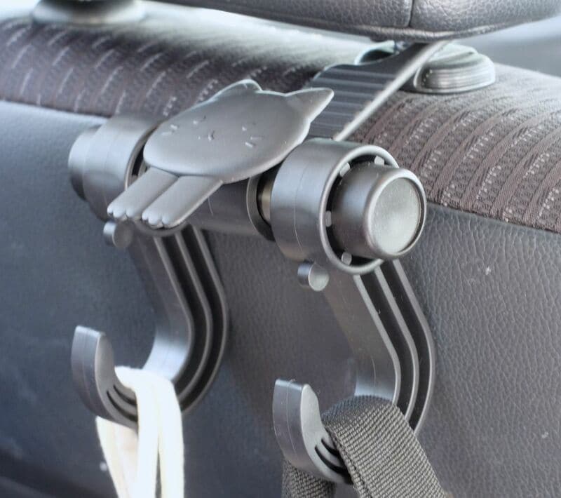 セリア、車のシートフック ねこ筆者撮影写真