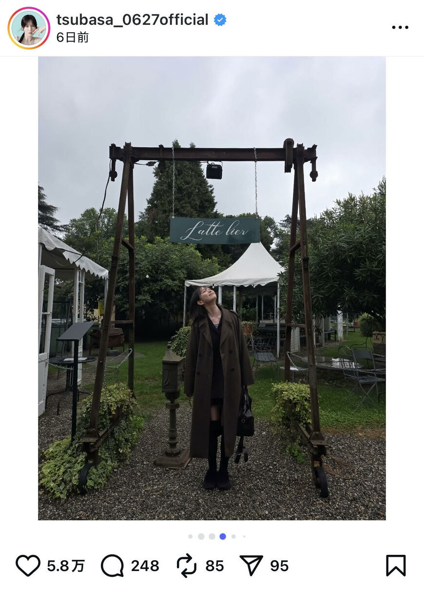 出所：本田翼のInstagram（@tsubasa_0627official）参照日：2025年10月10日