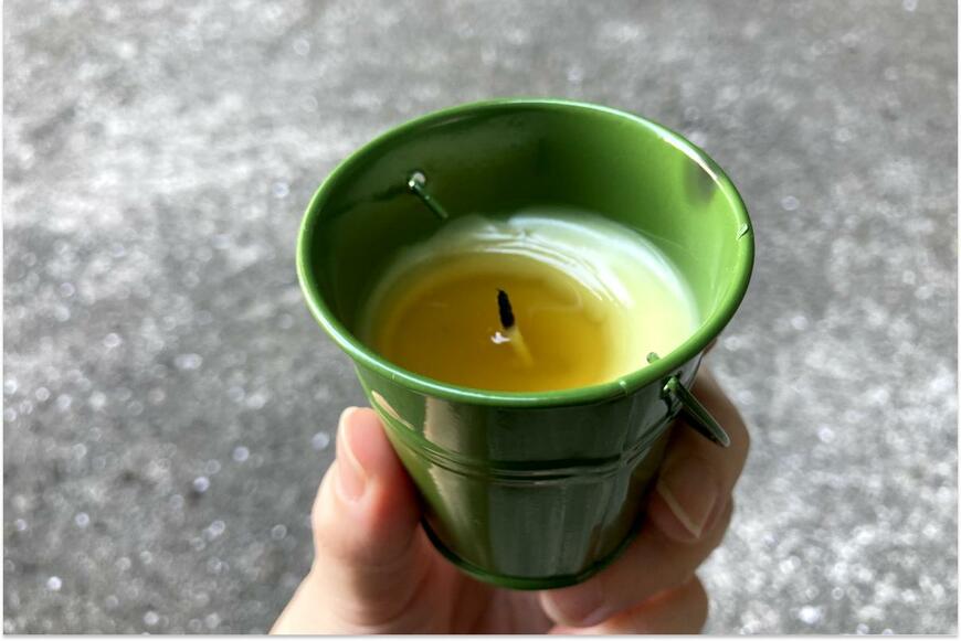 筆者撮影（セリア、虫除けバケツキャンドル）