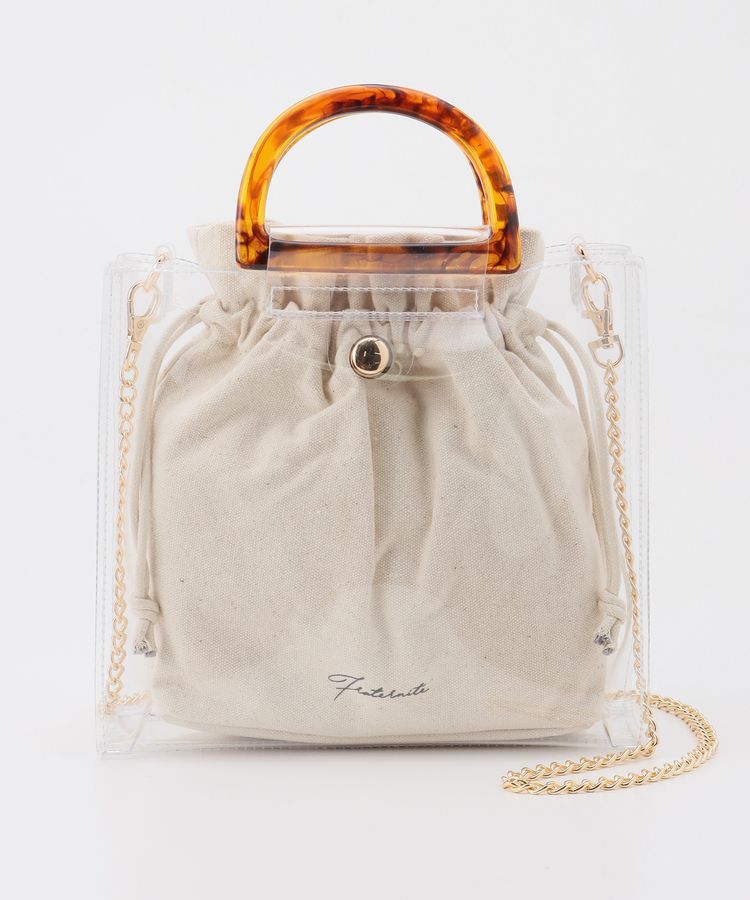 出所：ハニーズ公式通販 巾着付クリアBag