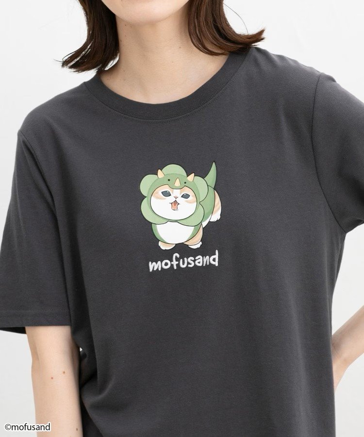 「mofusand/Tシャツ」(スミクロ)