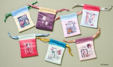 LAWSON Disney 巾着 コンプ アリス ピーターパン おしゃれキャット ディズニーの【ローソン限定】リボン巾着がクラシックで素敵！『不思議