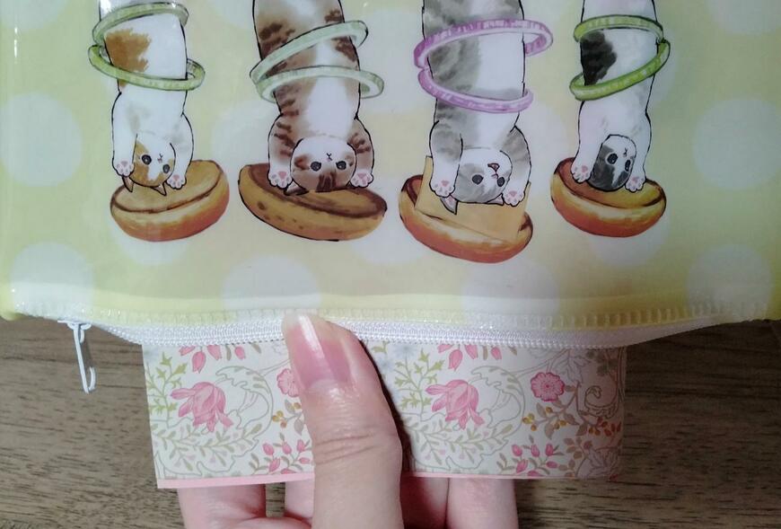 筆者撮影（セリア、mofusandマチつきポーチ）