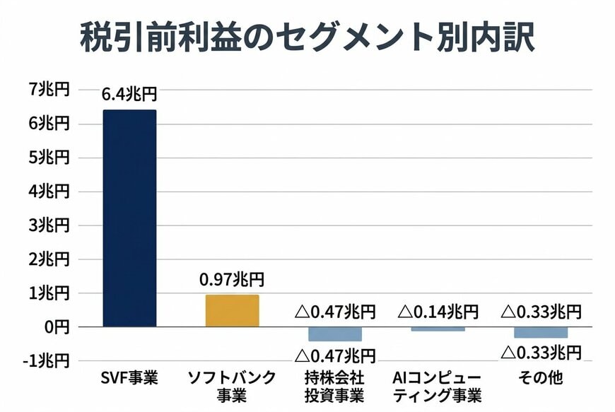 税引前利益のセグメント別内訳