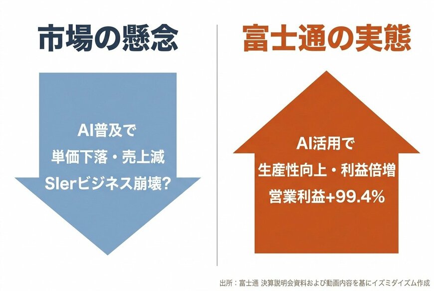 市場の懸念と富士通の実態のギャップ