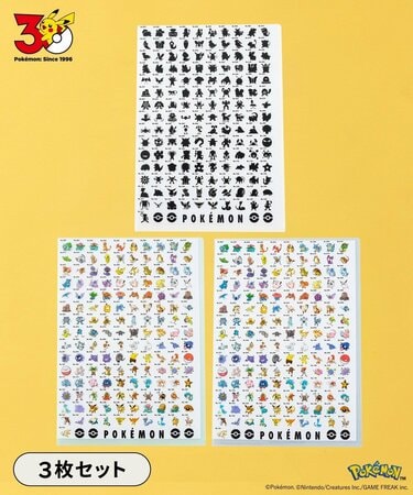 【激レア・当時物】初代ポケモン　151匹集合写真紙製下敷き小学四年生付録　小学館 3COINS】「初代ポケモン151匹が勢ぞろいしたA4ファイルセット」を発売