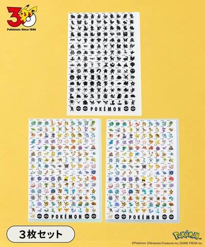 3COINS、クリアファイル3枚セット／ポケモン30周年商品画像