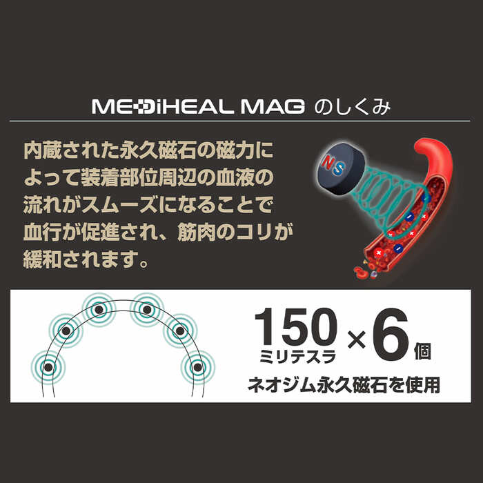 最大の特徴は、内蔵された6つの「ネオジム永久磁石」