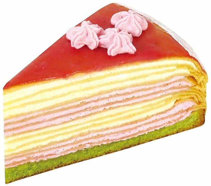 ひし餅カラーを表現した「ひなまつりミルクレープ」