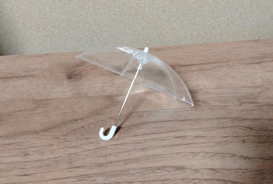 筆者撮影（セリア、ミニチュア傘）