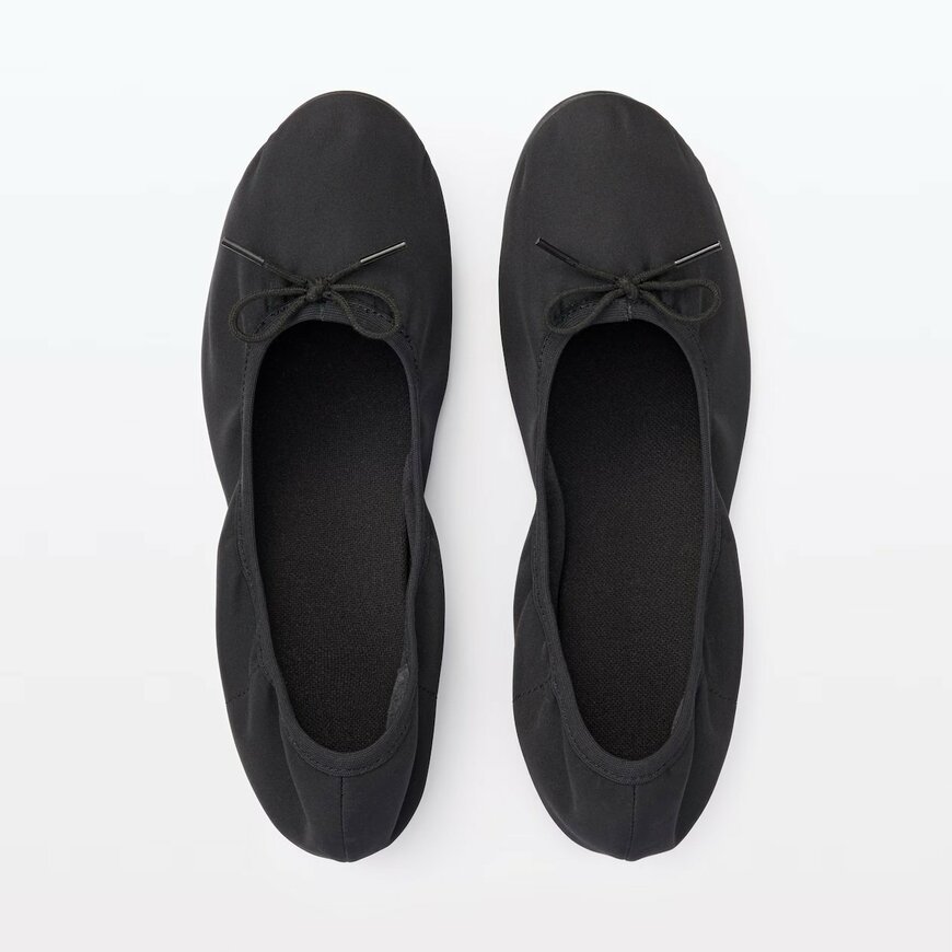 出所：無印良品公式　婦人　撥水リボンバレエシューズ