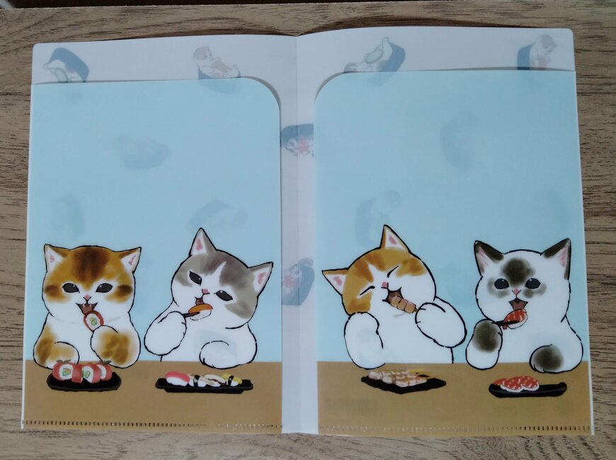 筆者撮影（セリア、mofusand A5見開きファイル2）