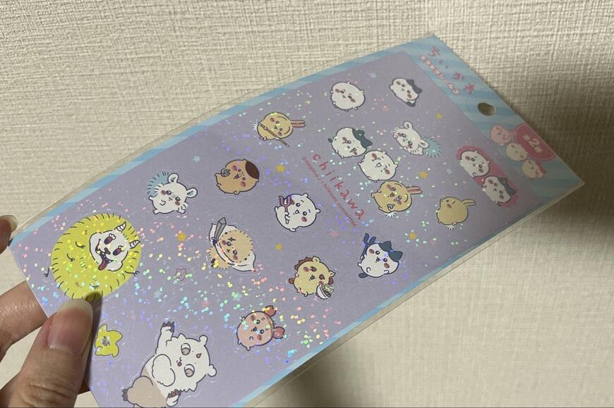 セリア、ちいかわ キラキラシール3撮影画像